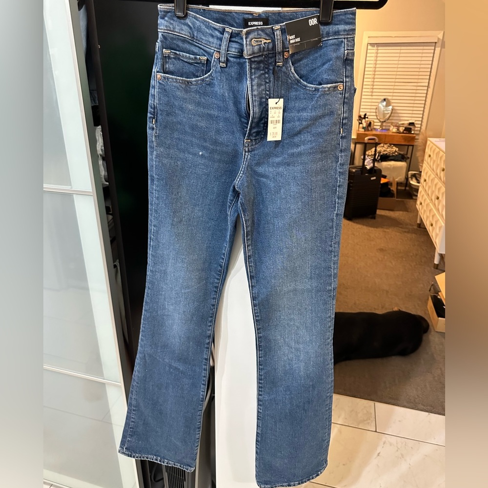 Express boot cut denim. High Rise
